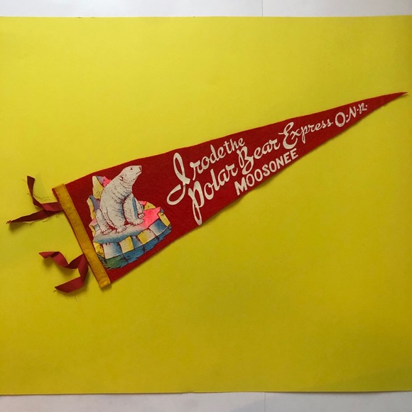 Vintage Other - VINTAGE Polar Bear Express Pennant